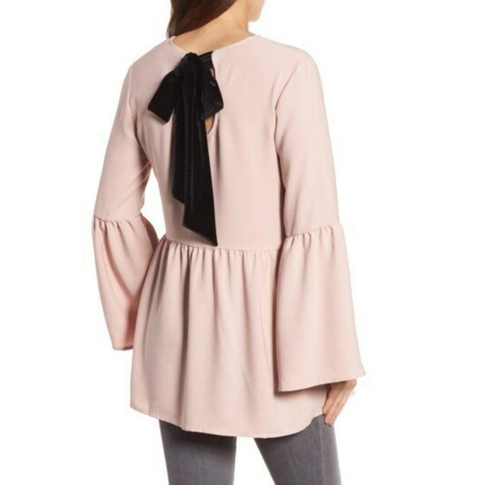 Halogen Tied Bow Back Tunic Top